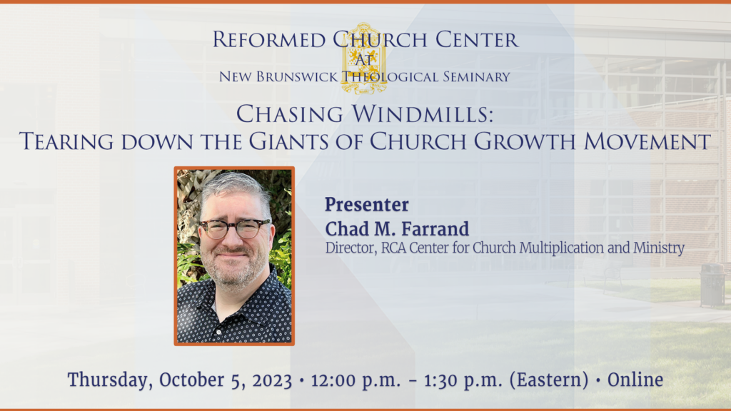 Reformed Church Center Events - New Brunswick Theological Seminary